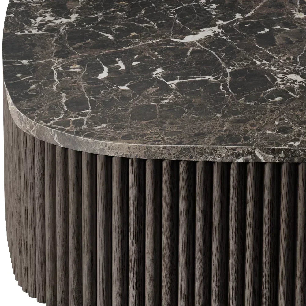 Mulho Oak Wood & Stone Coffee Table