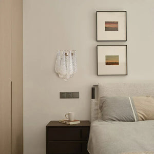 Murano Petals White Wall Light 13.4"-Wall Light-Arialamps