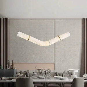 Alabaster Kitchen Round Tube Pendant Lighting
