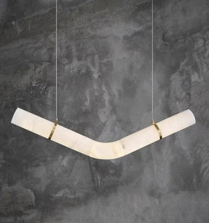 Alabaster Kitchen Round Tube Pendant Lighting