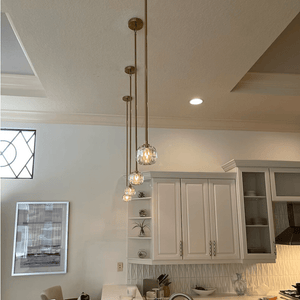 Bille De Crystal Kitchen Island Pendant Light - Arialamps
