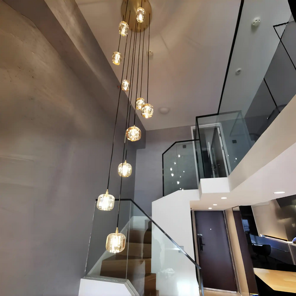 Post-modern Extra-long Pendant Light Fixtures for Staircase/High-ceiling Space/Foyer