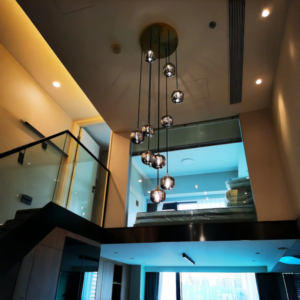 Post-modern Extra-long Pendant Light Fixtures for Staircase/High-ceiling Space/Foyer