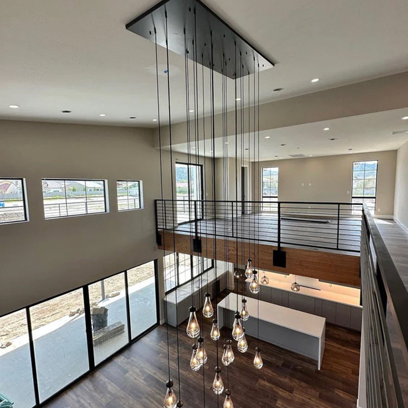 Raindrop Rectangular Chandelier 54" 72"