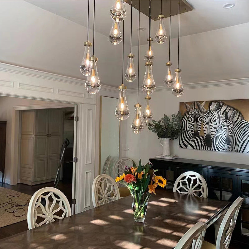 Raindrop Rectangular Chandelier 54" 72"