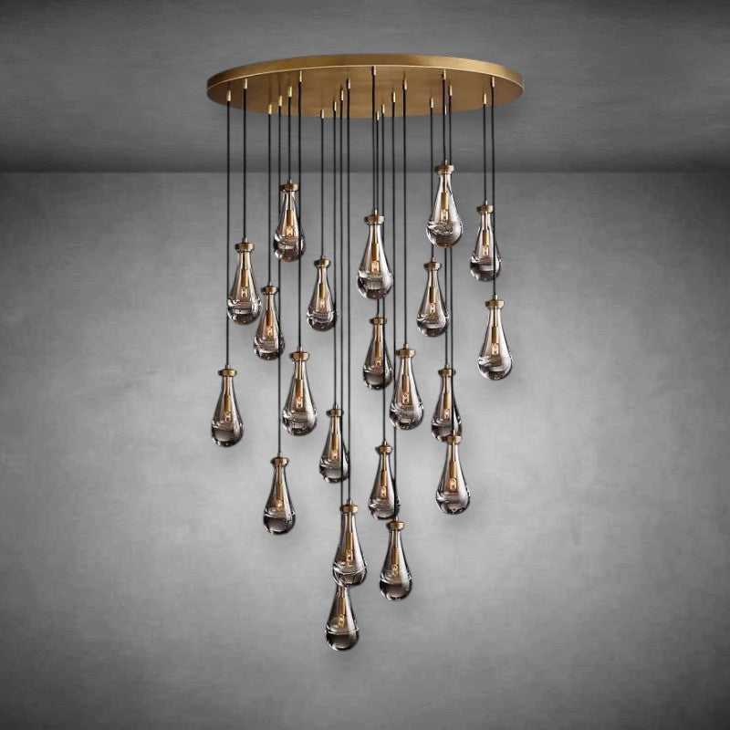 Aria Raindrop Round Chandelier 47"