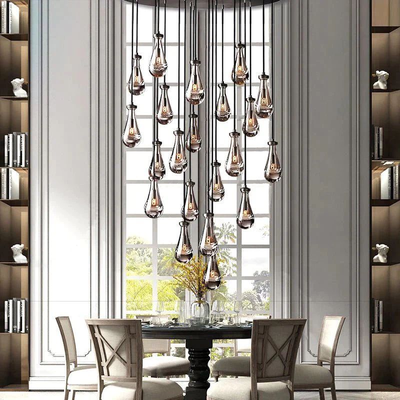 Aria Raindrop Round Chandelier 47"