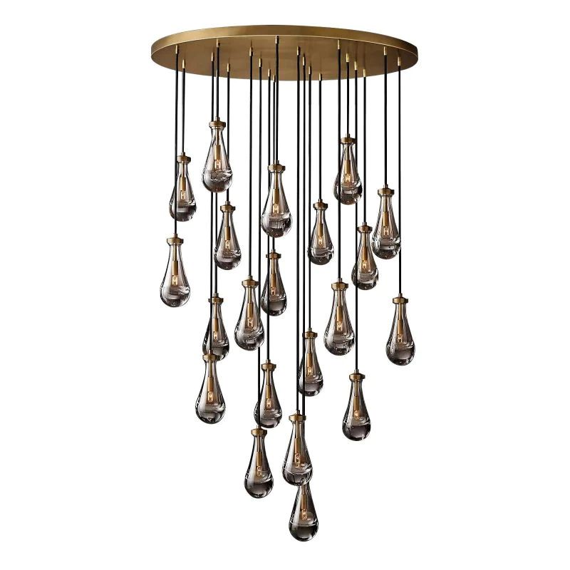 Aria Raindrop Round Chandelier 47"