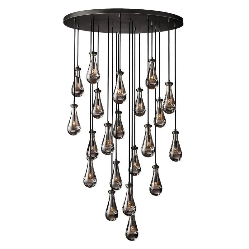 Aria Raindrop Round Chandelier 47"