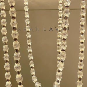 Creative Glass Pearl Necklace Pendant Chandelier for Living/Dining Room/Staircase