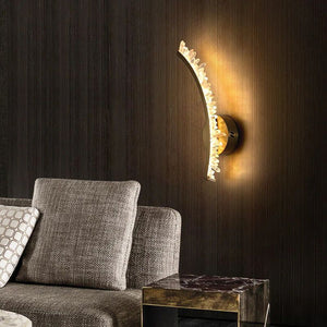 Rose Rock Crystal Wall Lamp Modern Crystal Wall Sconce