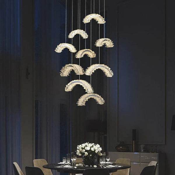 Rose Rock Crystal Chandelier Contemporary Chandelier Office
