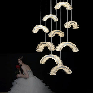 Rose Rock Crystal Chandelier Contemporary Chandelier Office