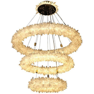 Rose Rock Crystal Modern Chandelier Glamorous Pendant Lighting