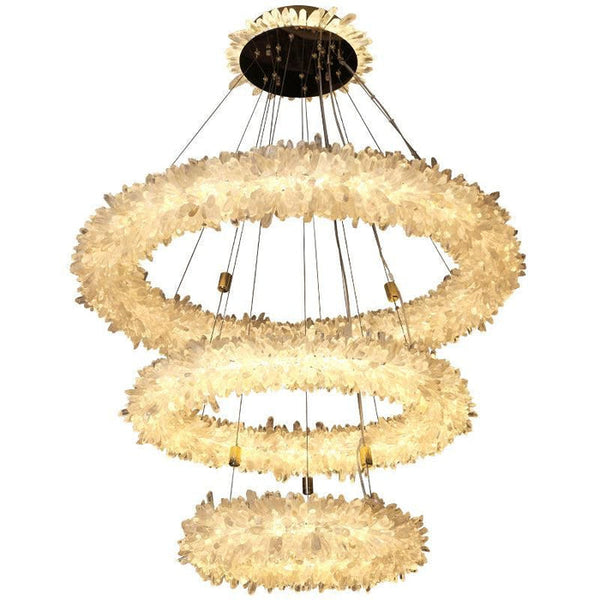 Rose Rock Crystal Modern Chandelier Glamorous Pendant Lighting