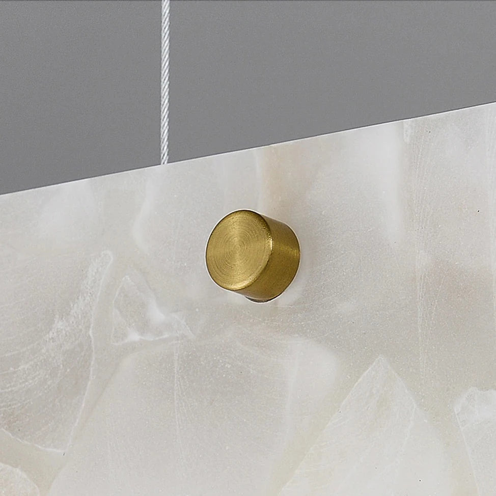 Aria 60" Natural Marble Kitchen Island Chandelier