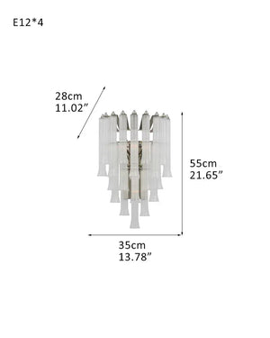 9 Light 20" Wide LED Lorelei Round Tiered Chandelier in Black Chain use for dining room 4-light-W35*D28*H55CM W13.78"*D11.02"*H21.65"-Sconce Silver American chandelier