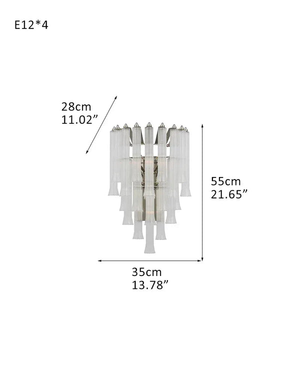 9 Light 20" Wide LED Lorelei Round Tiered Chandelier in Black Chain use for dining room 4-light-W35*D28*H55CM W13.78"*D11.02"*H21.65"-Sconce Silver American chandelier