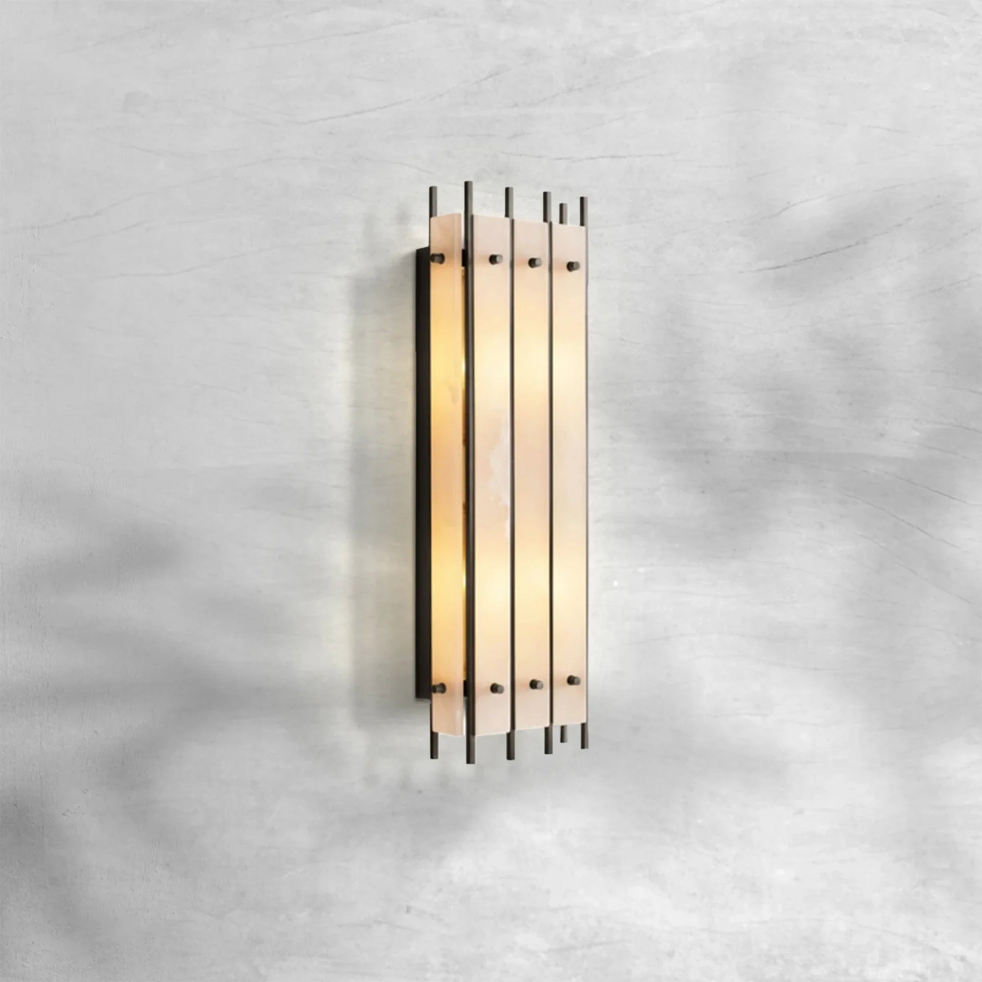Sun Marcus Alabaster Grand Rectangular Sconce