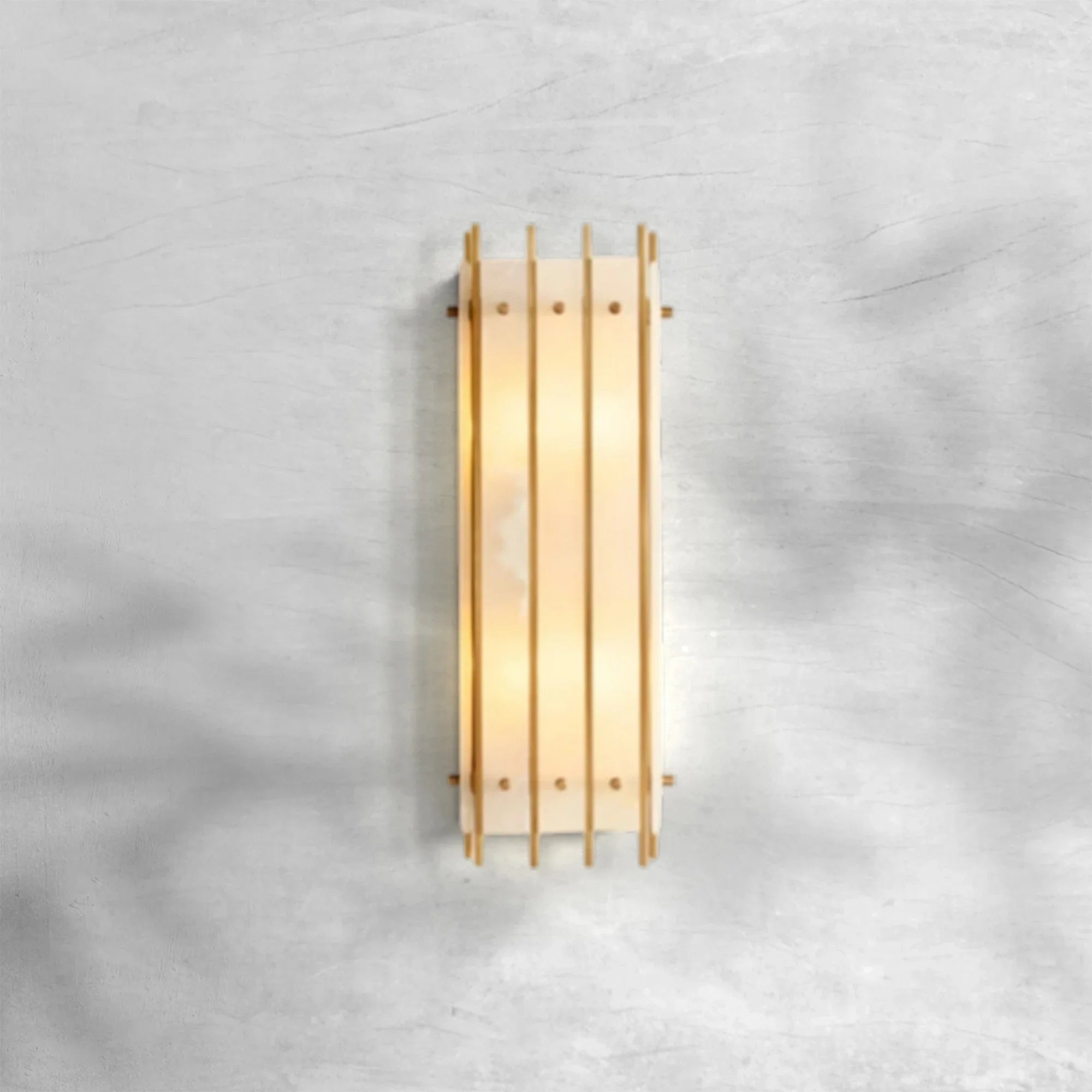 Sun Marcus Alabaster Grand Rectangular Sconce