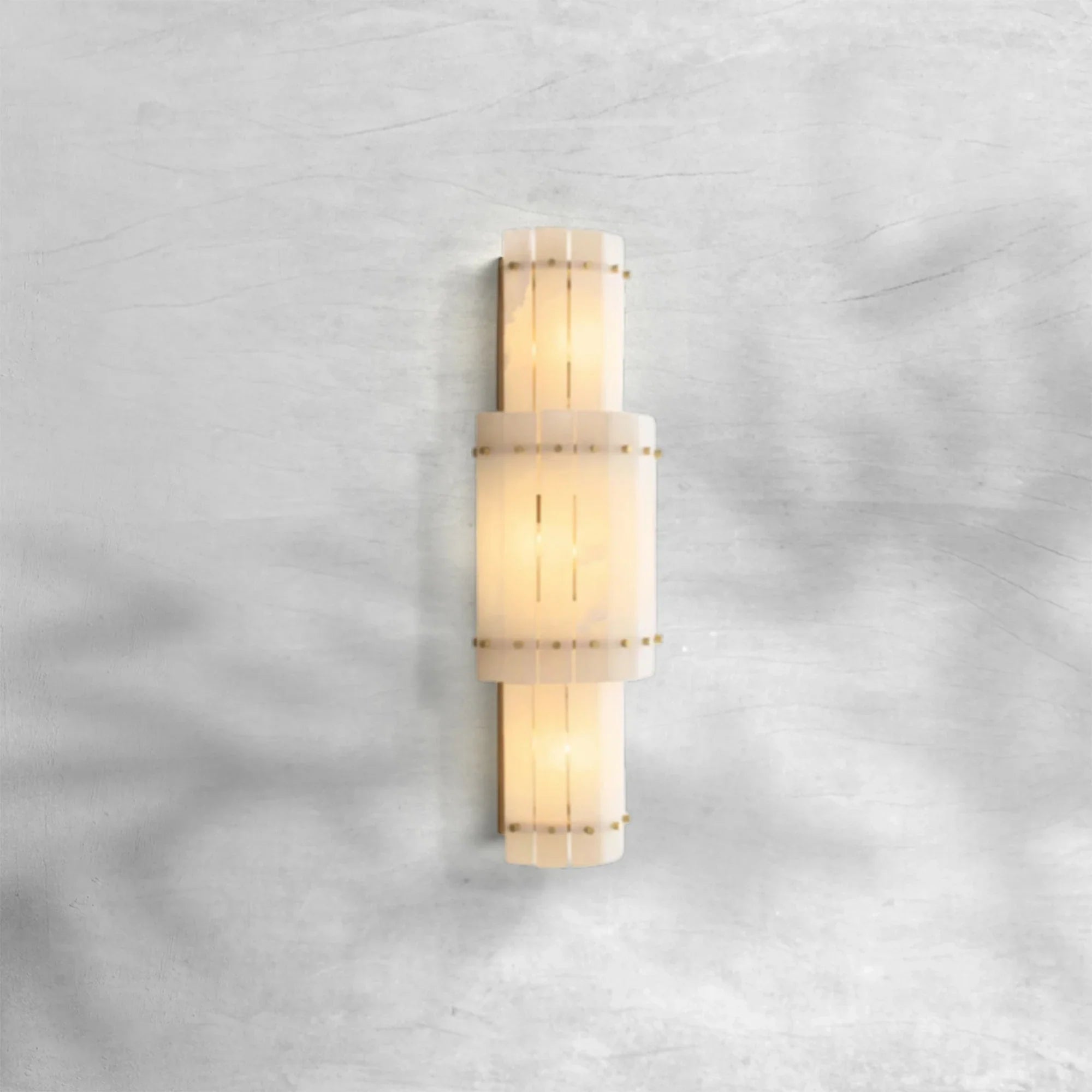 Sun Marcus Alabaster Grand Round Sconce