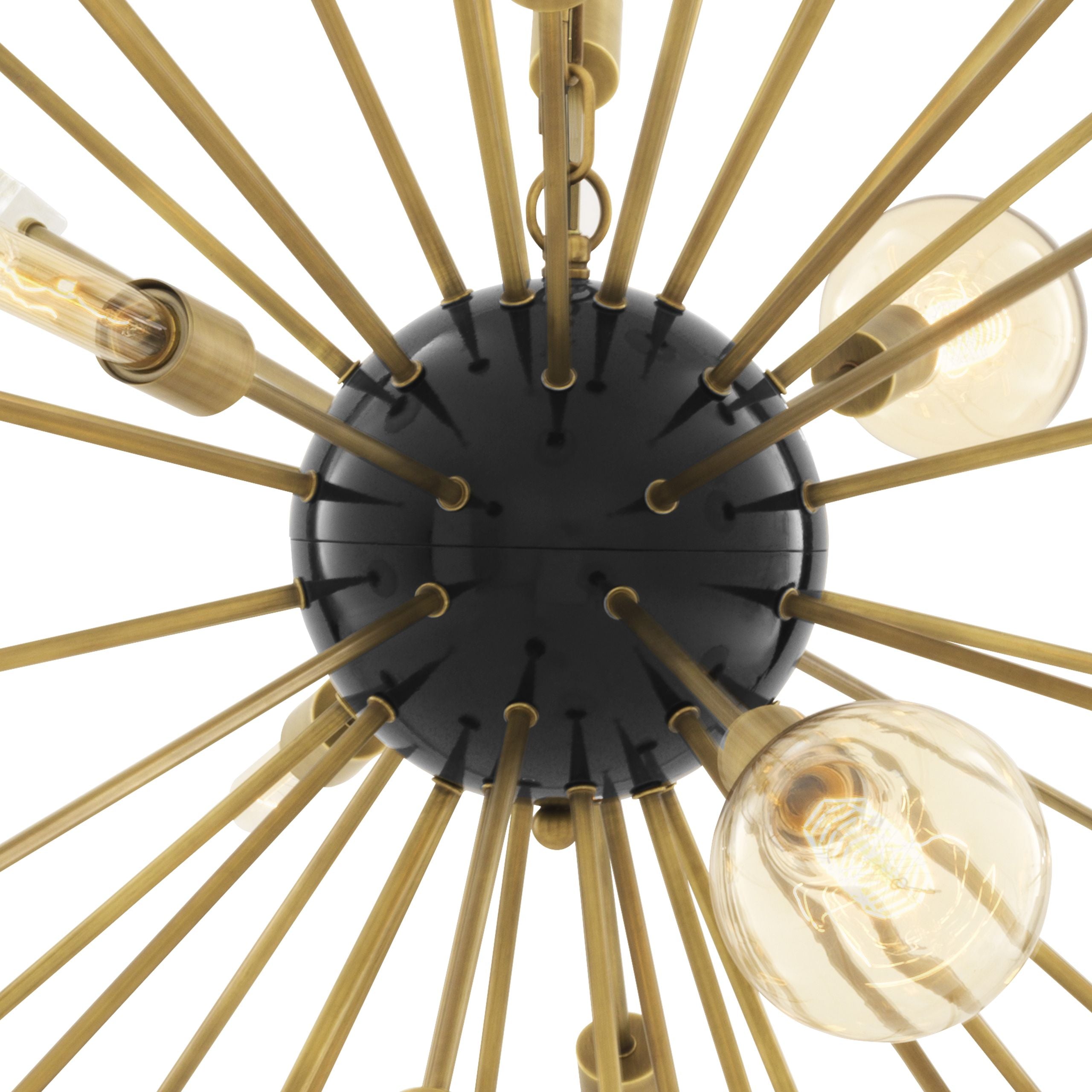 Pluto Modern Brass Chandelier S/L - Black/Brass