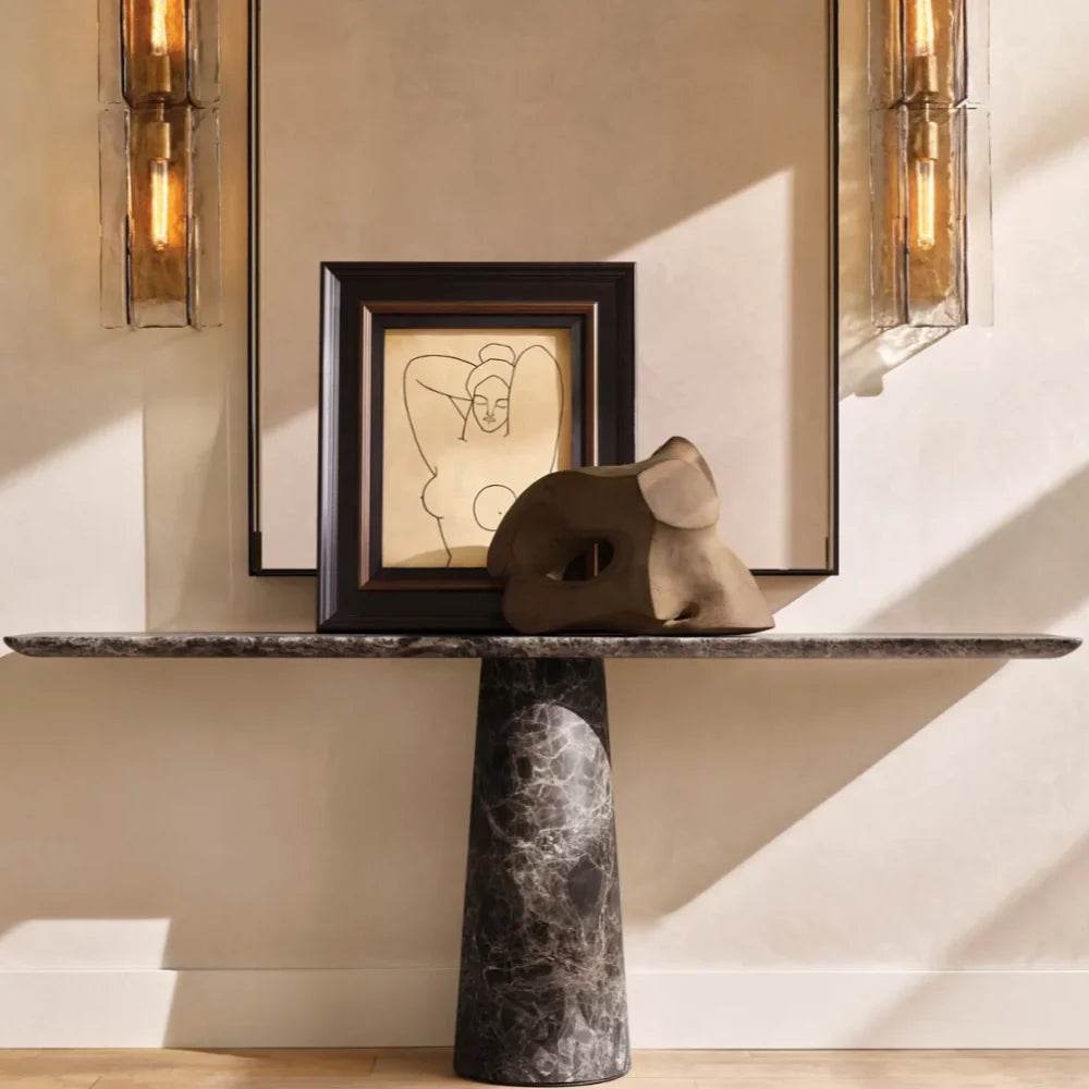 Lattace Smoke Glass Sconce 15"