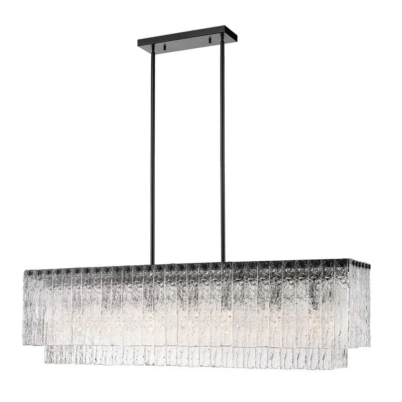 Aria Z-Lite Linear Glass Chandelier
