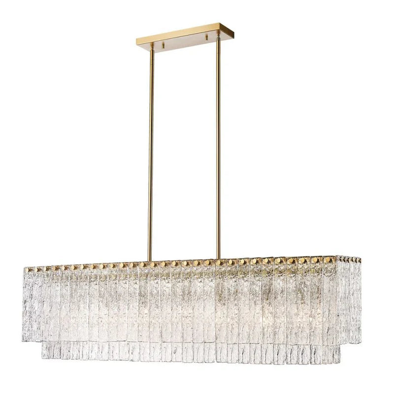 Aria Z-Lite Linear Glass Chandelier