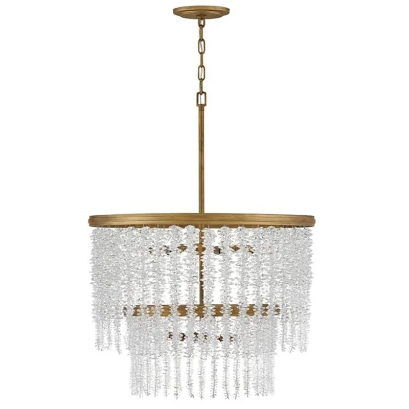 Valley Lamps Vac Crystal Round 2 Tier Chandelier 26"