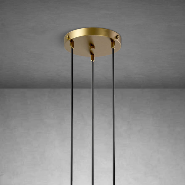 3-Light Raindrop-Shaped Circular Pendant Lamp