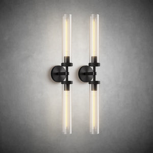 Modern Glass Tube Wall Lamp (2 Pieces)