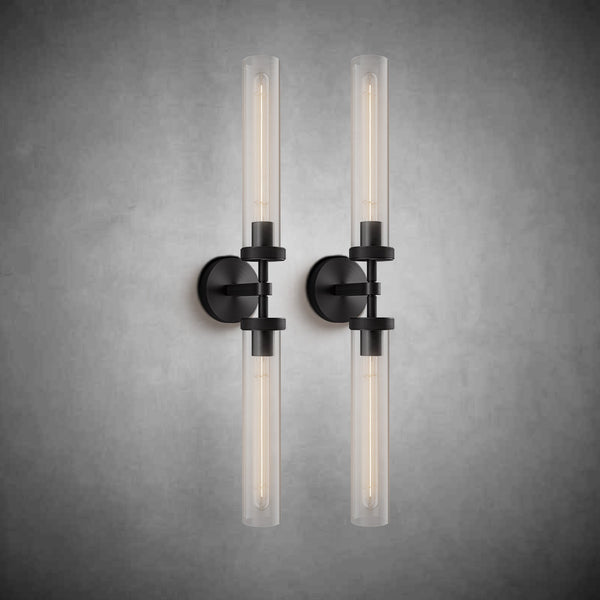 Modern Glass Tube Wall Lamp (2 Pieces)