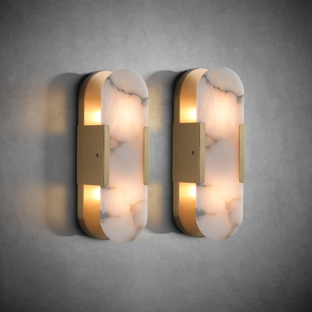 Alabaster Wall lamp Set (2 Pieces)