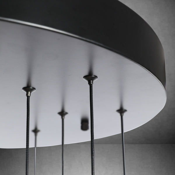 Black chandelier-14-Lights Staircase Chandelier for Living Room Hight Ceiling Foyer Pendant Lighting