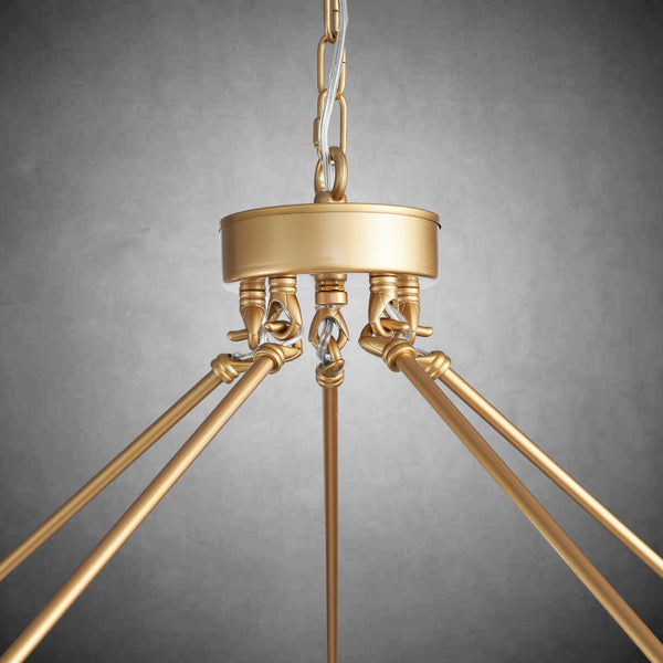 Wagon Wheel Chandelier with Glass Shades