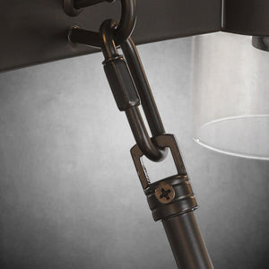 Two-Tier Wagon Wheel Chandelier with Glass Shades