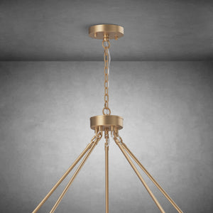 Two-Tier Wagon Wheel Chandelier with Glass Shades