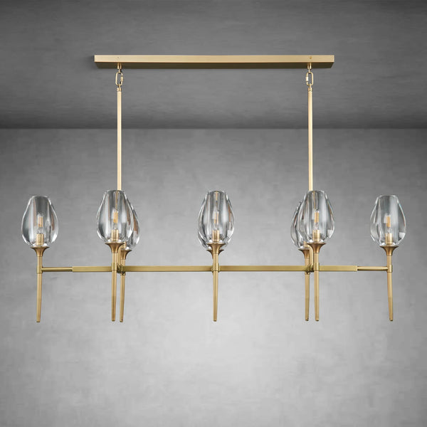 Modern Tulip Linear Chandelier for Dining Room and Bedroom
