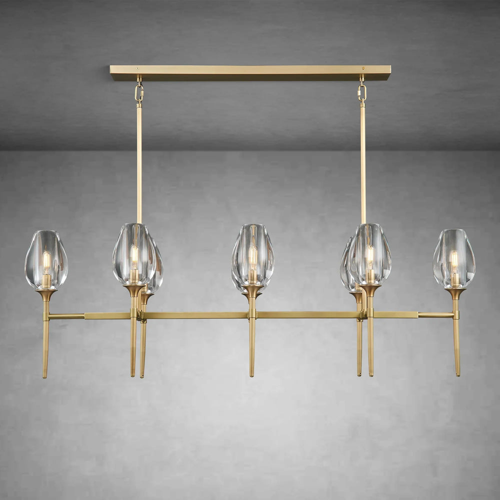 Modern Tulip Linear Chandelier for Dining Room and Bedroom