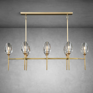 Modern Tulip Linear Chandelier for Dining Room and Bedroom
