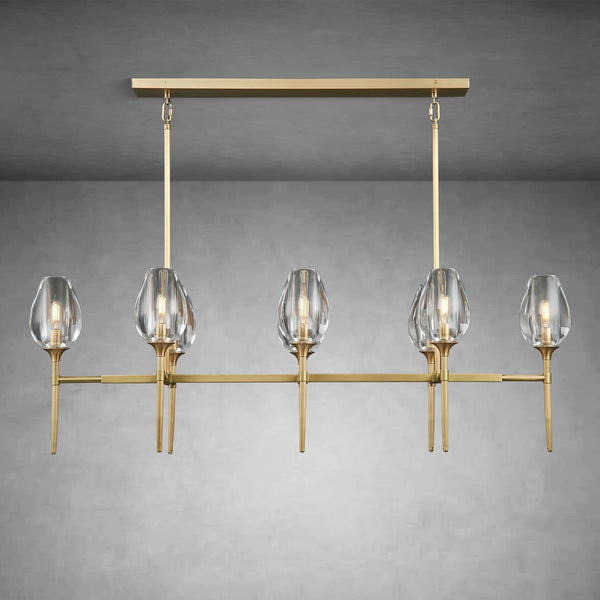 Modern Tulip Linear Chandelier for Dining Room and Bedroom