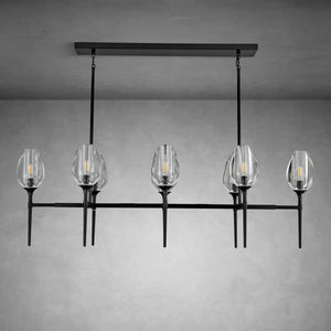 Modern Tulip Linear Chandelier for Dining Room and Bedroom