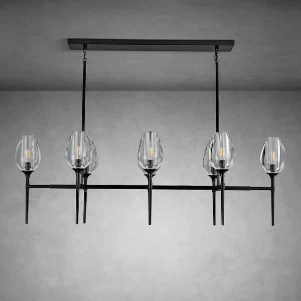 Modern Tulip Linear Chandelier for Dining Room and Bedroom