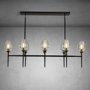 Modern Tulip Linear Chandelier for Dining Room and Bedroom