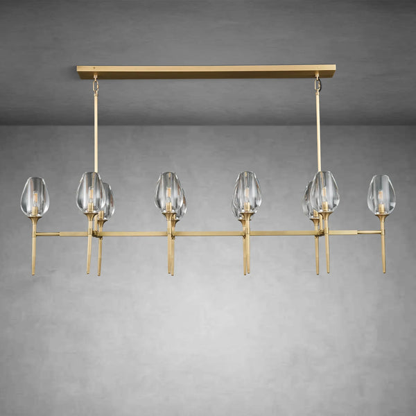 Modern Tulip Linear Chandelier for Dining Room and Bedroom