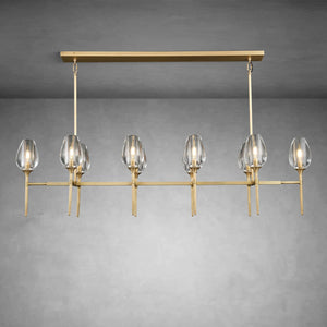 Modern Tulip Linear Chandelier for Dining Room and Bedroom