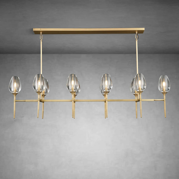 Modern Tulip Linear Chandelier for Dining Room and Bedroom