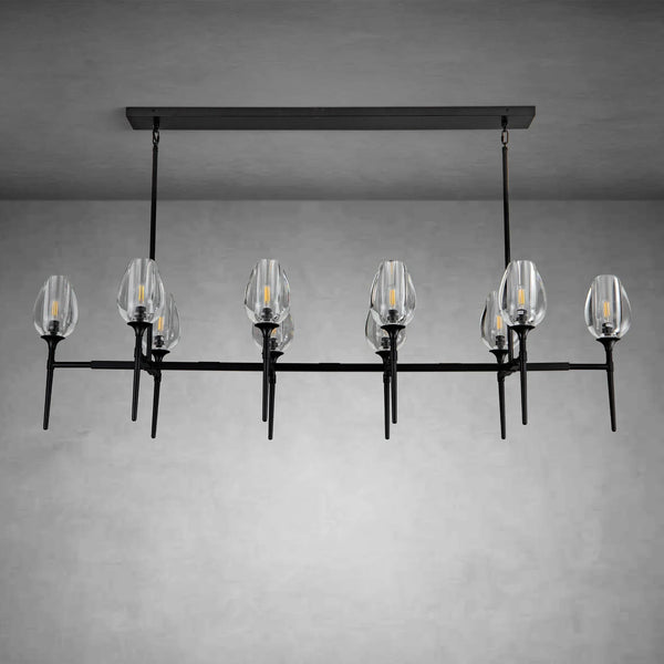 Modern Tulip Linear Chandelier for Dining Room and Bedroom