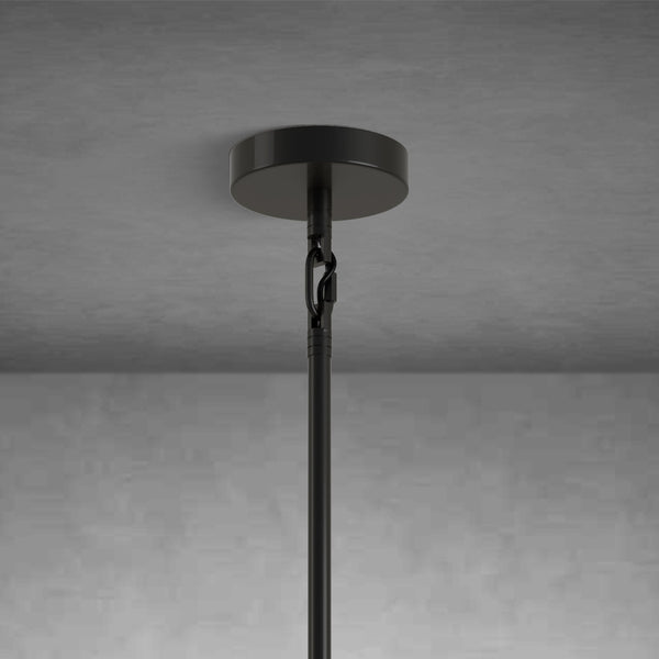 48" Round Brass Crystal Chandelier